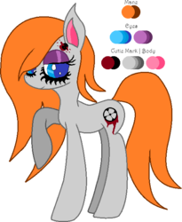 Size: 512x624 | Tagged: artist needed, safe, oc, oc only, blue eyes, cutie mark, eyeshadow, makeup, raised hoof, reference sheet, simple background, simple shading, solo, tattoo, transparent background