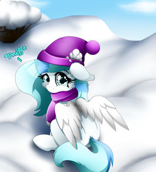 Size: 5000x5500 | Tagged: safe, artist:colarix, oc, oc only, oc:colarix, absurd resolution, ask, clothes, hat, scarf, snow, snowball, solo, tumblr