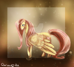 Size: 900x810 | Tagged: safe, artist:gloriaus, fluttershy, pegasus, pony, g4, female, mare, solo, watermark