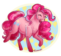 Size: 900x831 | Tagged: safe, artist:gloriaus, pinkie pie, earth pony, pony, g4, female, mare, simple background, solo, transparent background, watermark