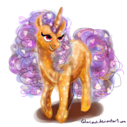 Size: 800x800 | Tagged: safe, artist:gloriaus, pretzel twist, pony, unicorn, g4, female, mare, simple background, solo, transparent background, watermark