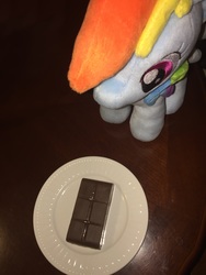 Size: 2448x3264 | Tagged: safe, rainbow dash, g4, 4de, d ration, food, high res, irl, photo, plate, plushie, world war ii