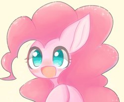 Size: 759x621 | Tagged: safe, artist:91o42, pinkie pie, earth pony, pony, g4, cute, diapinkes, female, looking at you, mare, simple background, solo