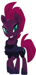 Size: 3348x6849 | Tagged: safe, artist:ejlightning007arts, tempest shadow, pony, g4, my little pony: the movie, absurd resolution, armor, broken horn, eye scar, female, horn, mare, raised hoof, scar, simple background, solo, transparent background