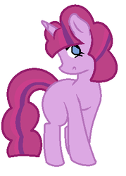 Size: 288x402 | Tagged: safe, artist:cindystarlight, oc, oc only, pony, unicorn, female, filly, magical lesbian spawn, offspring, parent:pinkie pie, parent:twilight sparkle, parents:twinkie, simple background, solo, white background