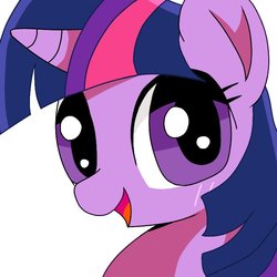 Size: 768x768 | Tagged: safe, artist:erufi, twilight sparkle, pony, unicorn, g4, female, looking at you, mare, simple background, white background