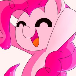 Size: 768x768 | Tagged: safe, artist:erufi, pinkie pie, earth pony, pony, g4, cheering, cute, eyes closed