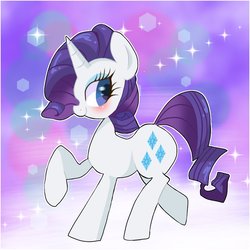 Size: 768x768 | Tagged: safe, artist:sue, rarity, pony, unicorn, g4, cute, female, looking at you, mare, solo