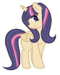 Size: 312x394 | Tagged: safe, artist:cindystarlight, oc, oc only, alicorn, pony, female, filly, magical lesbian spawn, offspring, parent:fluttershy, parent:twilight sparkle, parents:twishy, simple background, solo, white background