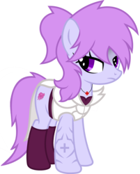 Size: 1280x1591 | Tagged: safe, artist:buckeyescozycafe, oc, oc only, oc:indigo angele, earth pony, pony, clothes, female, mare, simple background, solo, transparent background, vector