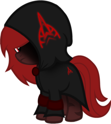 Size: 1280x1434 | Tagged: safe, artist:buckeyescozycafe, oc, oc only, oc:bloodcast, pony, cloak, clothes, female, filly, simple background, solo, transparent background, vector