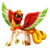 Size: 1600x1544 | Tagged: safe, artist:centchi, oc, oc only, oc:ho-oh, ho-oh, pegasus, poképony, pony, colored wings, commission, crossover, eyeshadow, female, makeup, mare, multicolored wings, pokémon, ponified, simple background, solo, spread wings, transparent background, watermark, wings