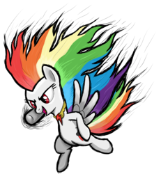 Size: 4815x5000 | Tagged: safe, artist:livehotsun, rainbow dash, fighting is magic, g4, absurd resolution, action pose, element of loyalty, female, simple background, solo, super rainbow dash, transparent background