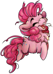 Size: 3483x4828 | Tagged: safe, artist:cutepencilcase, pinkie pie, g4, chest fluff, cute, diapinkes, excited, eyes closed, female, open mouth, simple background, solo, transparent background