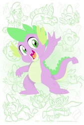 Size: 938x1388 | Tagged: safe, artist:nanook123, spike, dog, dragon, equestria girls, g4, baby, baby dragon, baby spike, beefspike, cute, facial hair, happy, humdrum costume, looking at you, lying down, male, moustache, power ponies, prone, signature, smiling, solo, spikabetes, spike the dog, spikezilla, watermark