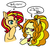 Size: 1000x1000 | Tagged: safe, artist:raika0306, adagio dazzle, sunset shimmer, earth pony, pony, unicorn, equestria girls, g4, comic, disguise, disguised siren, earth pony adagio dazzle, equestria girls ponified, female, gem, japanese, jewelry, lesbian, pendant, ponified, poof, ship:sunsagio, shipping, simple background, siren gem, speech bubble, thinking, thought bubble, translated in the comments, white background