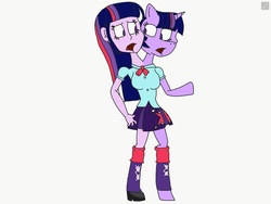 Size: 2048x1536 | Tagged: safe, artist:reaper2545, twilight sparkle, human, pony, equestria girls, g4, breasts, conjoined, female, fused, fusion, human ponidox, self ponidox, shocking revelation, we have become one