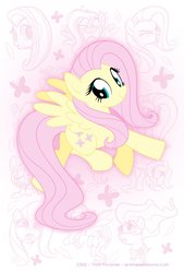 Size: 811x1200 | Tagged: safe, artist:nanook123, fluttershy, saddle rager, bat pony, pegasus, pony, g4, bat ponified, cute, female, flutterbat, looking at you, mare, power ponies, race swap, shyabetes, solo, yay, you're going to love me