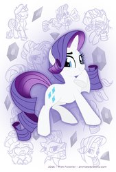 Size: 938x1388 | Tagged: safe, artist:nanook123, radiance, rarity, pony, unicorn, g4, cute, female, food, ice cream, looking at you, mare, marshmelodrama, power ponies, solo
