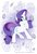 Size: 938x1388 | Tagged: safe, artist:trish forstner, radiance, rarity, pony, unicorn, g4, cute, female, food, ice cream, looking at you, mare, marshmelodrama, power ponies, solo