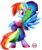Size: 848x1000 | Tagged: safe, artist:trish forstner, rainbow dash, pegasus, pony, g4, clothes, cute, ear piercing, earring, female, jem and the holograms, jewelry, leggings, looking at you, looking back, looking back at you, makeup, mare, piercing, rainbow dash always dresses in style, shoes, simple background, skirt, solo, white background