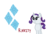 Size: 557x380 | Tagged: safe, artist:nightshadowmlp, rarity, g4, cutie mark, female, solo, wallpaper