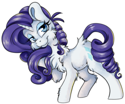 Size: 5825x4877 | Tagged: safe, artist:cutepencilcase, rarity, pony, unicorn, g4, absurd resolution, cheek fluff, chest fluff, female, looking back, simple background, smiling, solo, transparent background