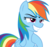 Size: 4000x3733 | Tagged: safe, artist:sebisscout1997, rainbow dash, pegasus, pony, campfire tales, g4, evil smile, female, grin, high res, hoof on chest, inkscape, lidded eyes, mare, rainbow dash is best facemaker, simple background, smiling, smirk, solo, transparent background, vector