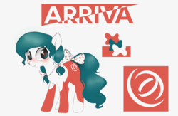 Size: 2649x1725 | Tagged: safe, artist:pucksterv, oc, oc only, oc:arriva, earth pony, pony, bow, female, mare, reference sheet, simple background, solo, white background