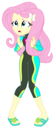 Size: 4378x10000 | Tagged: safe, artist:g-side sf, artist:gabosor, derpibooru exclusive, fluttershy, equestria girls, equestria girls specials, g4, my little pony equestria girls: better together, my little pony equestria girls: forgotten friendship, absurd resolution, clothes, cute, feet, female, flip-flops, fluttershy's wetsuit, geode of fauna, hips, ms paint, open mouth, pigeon toed, redraw, sandals, simple background, skintight clothes, solo, stupid sexy fluttershy, swimsuit, toes, transparent background, tricolor swimsuit, vector, wetsuit