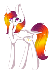 Size: 2497x3511 | Tagged: safe, artist:mimihappy99, oc, oc only, oc:meraki, pegasus, pony, boop, cute, female, heart eyes, high res, mare, noseboop, self-boop, simple background, solo, transparent background, wingding eyes