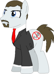 Size: 278x383 | Tagged: safe, artist:grapefruitface1, artist:selenaede, oc, oc only, pony, ashens, base used, clothes, necktie, ponified, sad onion, simple background, solo, stuart ashen, suit, transparent background