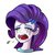 Size: 1057x1048 | Tagged: safe, artist:hosikawa, rarity, human, equestria girls, g4, crying, female, hairpin, makeup, marshmelodrama, mascarity, running makeup, simple background, solo, white background