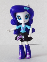 Size: 960x1280 | Tagged: safe, artist:whatthehell!?, rarity, equestria girls, g4, boots, clothes, doll, dress, equestria girls minis, irl, jacket, jewelry, photo, shoes, skirt, stars, toy