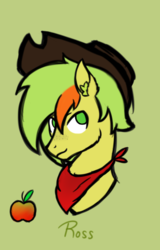 Size: 2066x3223 | Tagged: safe, artist:dyonys, oc, oc only, oc:charles ross, earth pony, pony, bust, clothes, cowboy hat, cutie mark, ear fluff, fluffy, freckles, hat, high res, male, scarf, simple background, sketch, smiling, solo, stallion