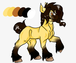Size: 648x540 | Tagged: safe, artist:scootiegp, oc, oc only, earth pony, pony, adoptable, band, color palette, hooves, male, ponytail, short tail, simple background, smiling, stallion, standing, white background