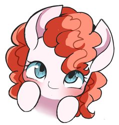 Size: 1654x1737 | Tagged: safe, artist:ccc, pinkie pie, earth pony, pony, g4, female, looking at you, mare, simple background, solo, white background