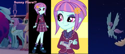Size: 1105x480 | Tagged: safe, artist:gaamatsugirl565, salina blue, sunny flare, hippogriff, equestria girls, g4, my little pony equestria girls: friendship games, my little pony: the movie, clothes, crossed arms, crystal prep academy uniform, school uniform