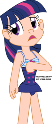 Size: 3500x8303 | Tagged: safe, artist:michaelsety, twilight sparkle, human, equestria girls, equestria girls specials, g4, my little pony equestria girls: better together, my little pony equestria girls: forgotten friendship, clothes, female, humanized, sci-twi swimsuit, simple background, solo, swimsuit, transparent background