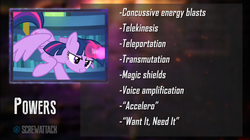 Size: 1768x992 | Tagged: safe, twilight sparkle, alicorn, pony, g4, death battle, death battle!: raven vs twilight sparkle, exploitable meme, female, magic, meme, screwattack.com, solo, twilight sparkle (alicorn)