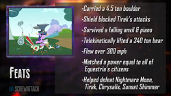 Size: 1768x992 | Tagged: safe, twilight sparkle, feeling pinkie keen, g4, my little pony: friendship is magic, anvil, bench, death battle, death battle!: raven vs twilight sparkle, exploitable meme, meme, screwattack.com, wheelchair