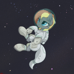 Size: 2500x2500 | Tagged: safe, artist:orang111, oc, oc only, pony, astronaut, big dipper, chill, galaxy, high res, polaris, solo, space, spacesuit, stars