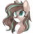 Size: 2048x2048 | Tagged: safe, artist:cinnamontee, oc, oc only, oc:mint, earth pony, pony, bust, female, high res, mare, portrait, simple background, solo, transparent background