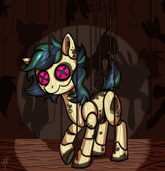 Size: 822x856 | Tagged: safe, artist:milchik, oc, oc only, earth pony, pony, puppet, solo
