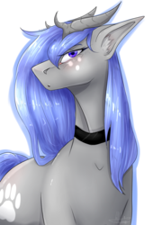 Size: 1896x2783 | Tagged: safe, artist:lastaimin, oc, oc only, oc:slela paw, earth pony, pony, female, horns, mare, simple background, solo, transparent background