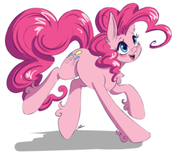 Size: 3479x3066 | Tagged: safe, artist:faline-art, pinkie pie, earth pony, pony, g4, blushing, cute, diapinkes, female, happy, high res, simple background, solo, white background