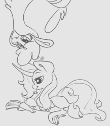 Size: 2052x2364 | Tagged: safe, artist:leadhooves, oleander (tfh), paprika (tfh), alpaca, classical unicorn, them's fightin' herds, book, community related, high res, horn, monochrome, reading
