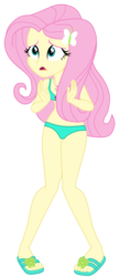Size: 4378x10000 | Tagged: safe, artist:g-side sf, artist:gabosor, derpibooru exclusive, fluttershy, equestria girls, equestria girls specials, g4, my little pony equestria girls: better together, my little pony equestria girls: forgotten friendship, absurd resolution, adorasexy, breasts, clothes, cute, feet, female, flip-flops, geode of fauna, hips, legs, ms paint, open mouth, pigeon toed, redraw, sandals, sexy, simple background, solo, swimsuit, toes, transparent background, underwear, vector