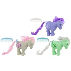 Size: 300x300 | Tagged: safe, blossom, minty (g1), snuzzle, g1, comb, irl, photo, retro, stock image, toy