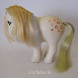 Size: 1000x1000 | Tagged: safe, photographer:shellebelle, blossom, earth pony, pony, g1, columbia, female, irl, mare, photo, solo, toy, watermark